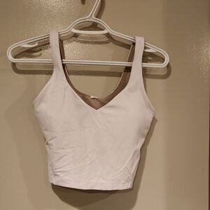 lululemon athletica White Crop Top Workout Bra